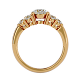 1 3/4 ctw Round Lab Grown Diamond Side Stone Engagement Ring