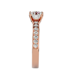 1 ctw Round Lab Grown Diamond Side Stone Engagement Ring