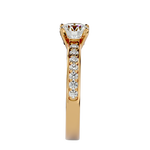1 ctw Round Lab Grown Diamond Side Stone Engagement Ring