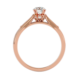 3/4 ctw Round Lab Grown Diamond Side Stone Engagement Ring