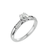 3/4 ctw Round Lab Grown Diamond Side Stone Engagement Ring