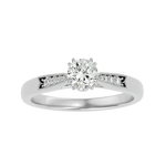 3/4 ctw Round Lab Grown Diamond Side Stone Engagement Ring