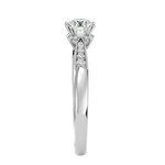 3/4 ctw Round Lab Grown Diamond Side Stone Engagement Ring