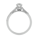 3/4 ctw Round Lab Grown Diamond Side Stone Engagement Ring