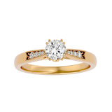 3/4 ctw Round Lab Grown Diamond Side Stone Engagement Ring