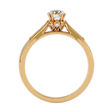 3/4 ctw Round Lab Grown Diamond Side Stone Engagement Ring