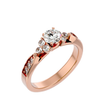3/4 ctw Round Lab Grown Diamond Side Stone Engagement Ring