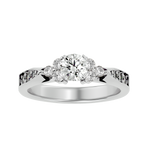 3/4 ctw Round Lab Grown Diamond Side Stone Engagement Ring
