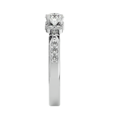 3/4 ctw Round Lab Grown Diamond Side Stone Engagement Ring
