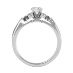 3/4 ctw Round Lab Grown Diamond Side Stone Engagement Ring