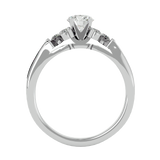 3/4 ctw Round Lab Grown Diamond Side Stone Engagement Ring