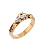 3/4 ctw Round Lab Grown Diamond Side Stone Engagement Ring