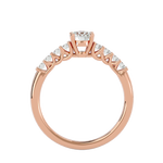 3/4 ctw Round Lab Grown Diamond Side Stone Engagement Ring