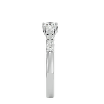 3/4 ctw Round Lab Grown Diamond Side Stone Engagement Ring