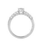 3/4 ctw Round Lab Grown Diamond Side Stone Engagement Ring