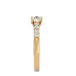 3/4 ctw Round Lab Grown Diamond Side Stone Engagement Ring