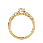 3/4 ctw Round Lab Grown Diamond Side Stone Engagement Ring