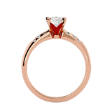 1/2 ctw Round Lab Grown Diamond Side Stone Engagement Ring