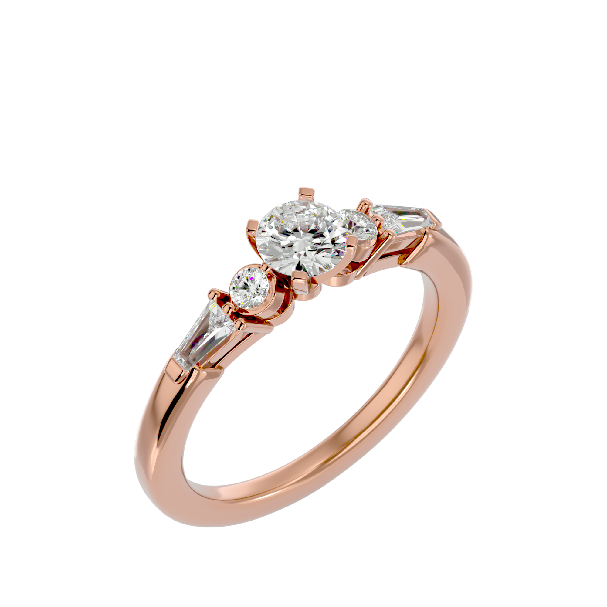 1 ctw Round Three Stone Lab Grown Diamond Ring