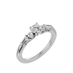 1 ctw Round Three Stone Lab Grown Diamond Ring
