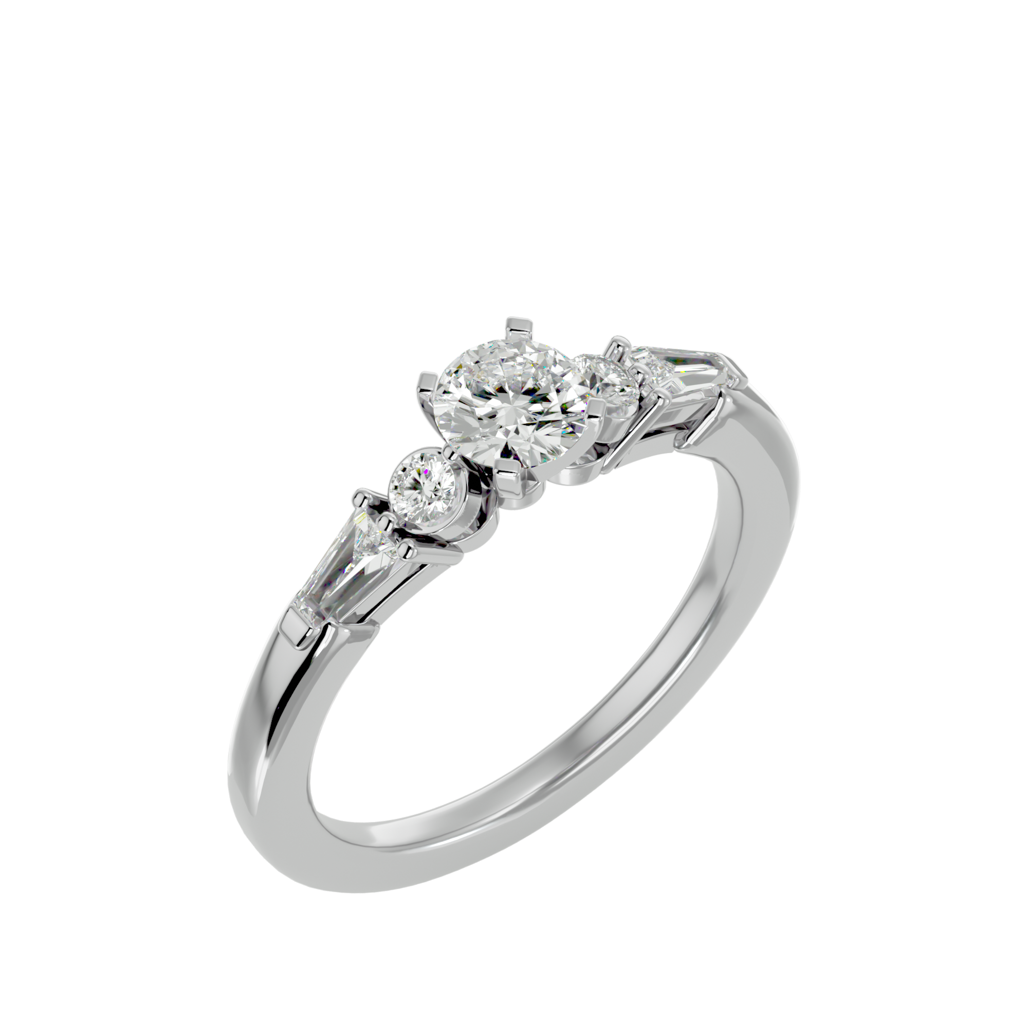 1 ctw Round Three Stone Lab Grown Diamond Ring