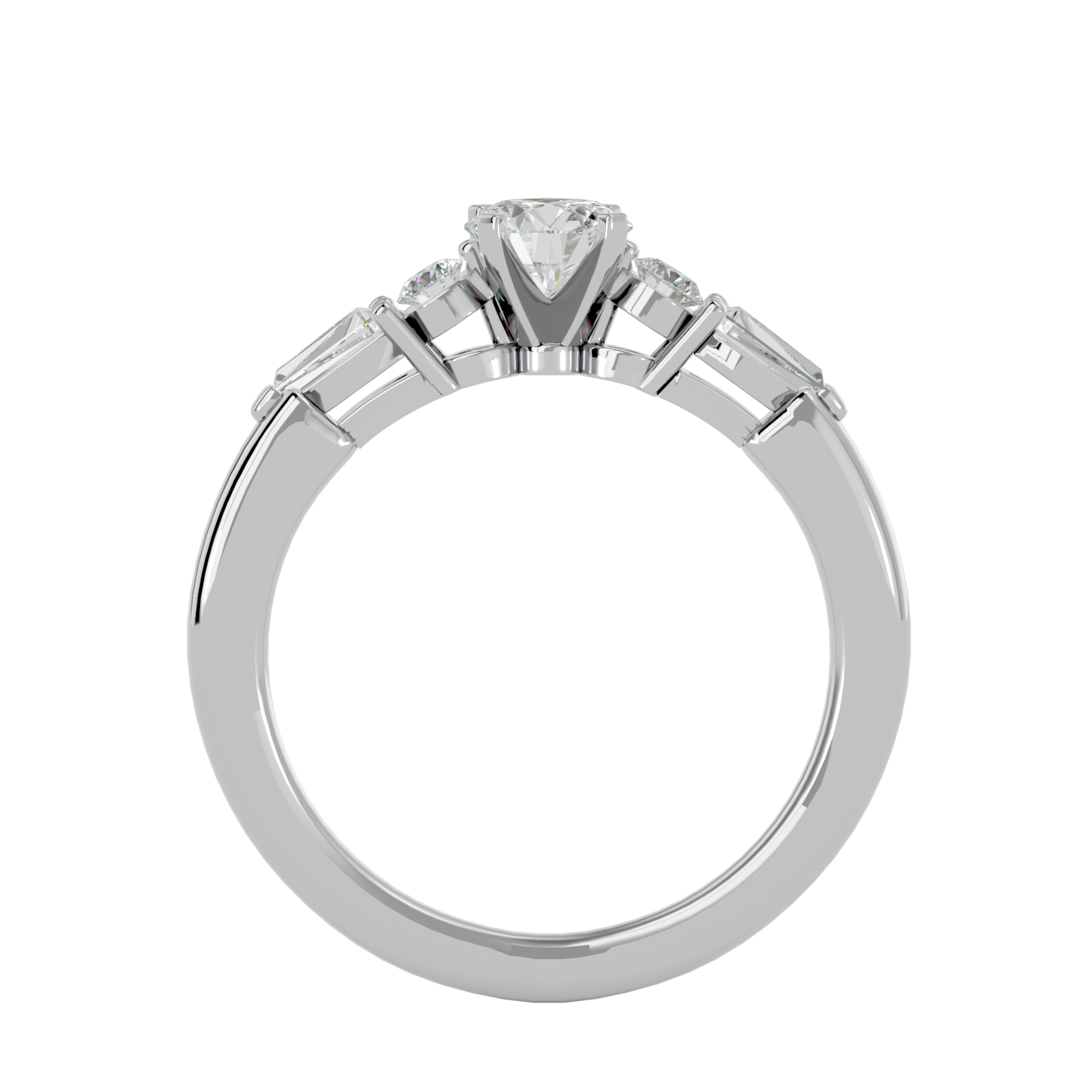 1 ctw Round Three Stone Lab Grown Diamond Ring