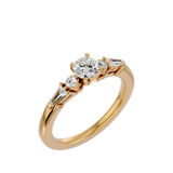 1 ctw Round Three Stone Lab Grown Diamond Ring