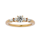 1 ctw Round Three Stone Lab Grown Diamond Ring