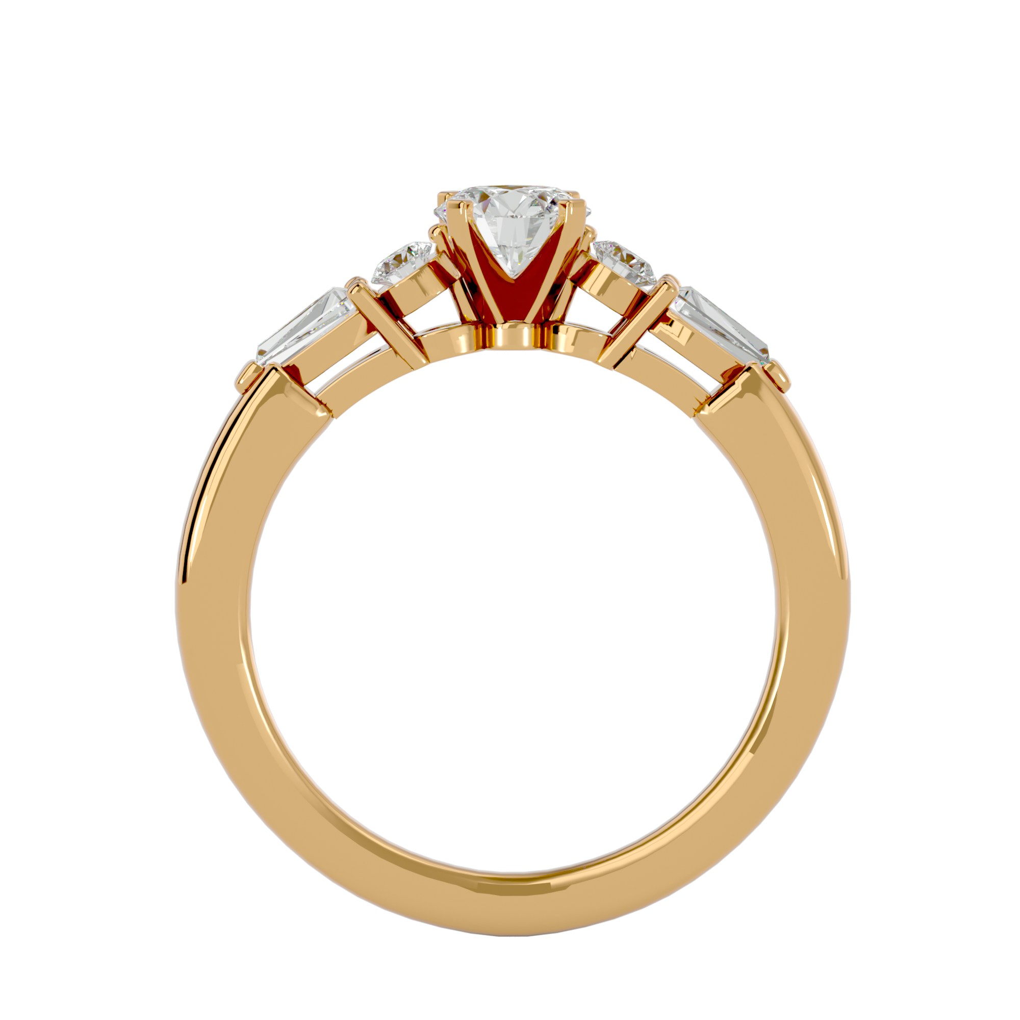 1 ctw Round Three Stone Lab Grown Diamond Ring