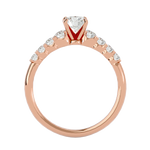 1 1/4 ctw Round Lab Grown Diamond Side Stone Engagement Ring