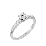 1 1/4 ctw Round Lab Grown Diamond Side Stone Engagement Ring