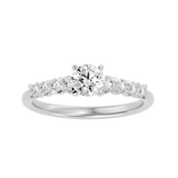 1 1/4 ctw Round Lab Grown Diamond Side Stone Engagement Ring