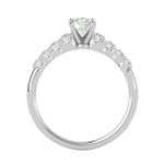 1 1/4 ctw Round Lab Grown Diamond Side Stone Engagement Ring
