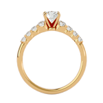 1 1/4 ctw Round Lab Grown Diamond Side Stone Engagement Ring