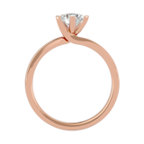 1 ctw Round Lab Grown Diamond Side Stone Engagement Ring