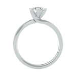 1 ctw Round Lab Grown Diamond Side Stone Engagement Ring