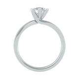 1 ctw Round Lab Grown Diamond Side Stone Engagement Ring