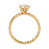 1 ctw Round Lab Grown Diamond Side Stone Engagement Ring