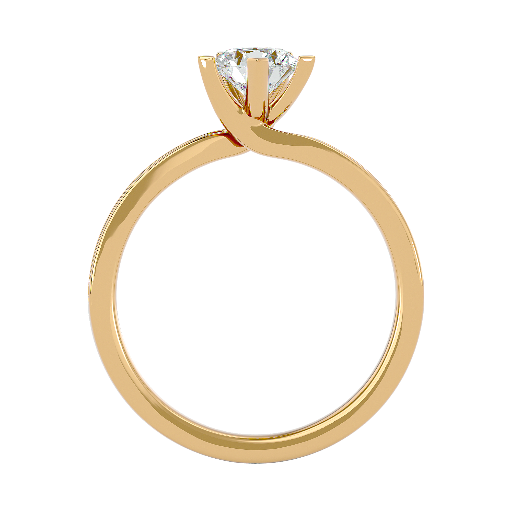 1 ctw Round Lab Grown Diamond Side Stone Engagement Ring