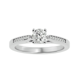5/8 ctw Round Lab Grown Diamond Side Stone Engagement Ring