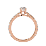 1 1/3 ctw Round Lab Grown Diamond Side Stone Engagement Ring