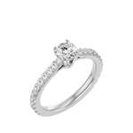 1 1/3 ctw Round Lab Grown Diamond Side Stone Engagement Ring
