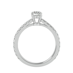 1 1/3 ctw Round Lab Grown Diamond Side Stone Engagement Ring