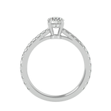 1 1/3 ctw Round Lab Grown Diamond Side Stone Engagement Ring