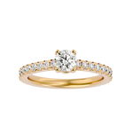 1 1/3 ctw Round Lab Grown Diamond Side Stone Engagement Ring