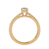 1 1/3 ctw Round Lab Grown Diamond Side Stone Engagement Ring