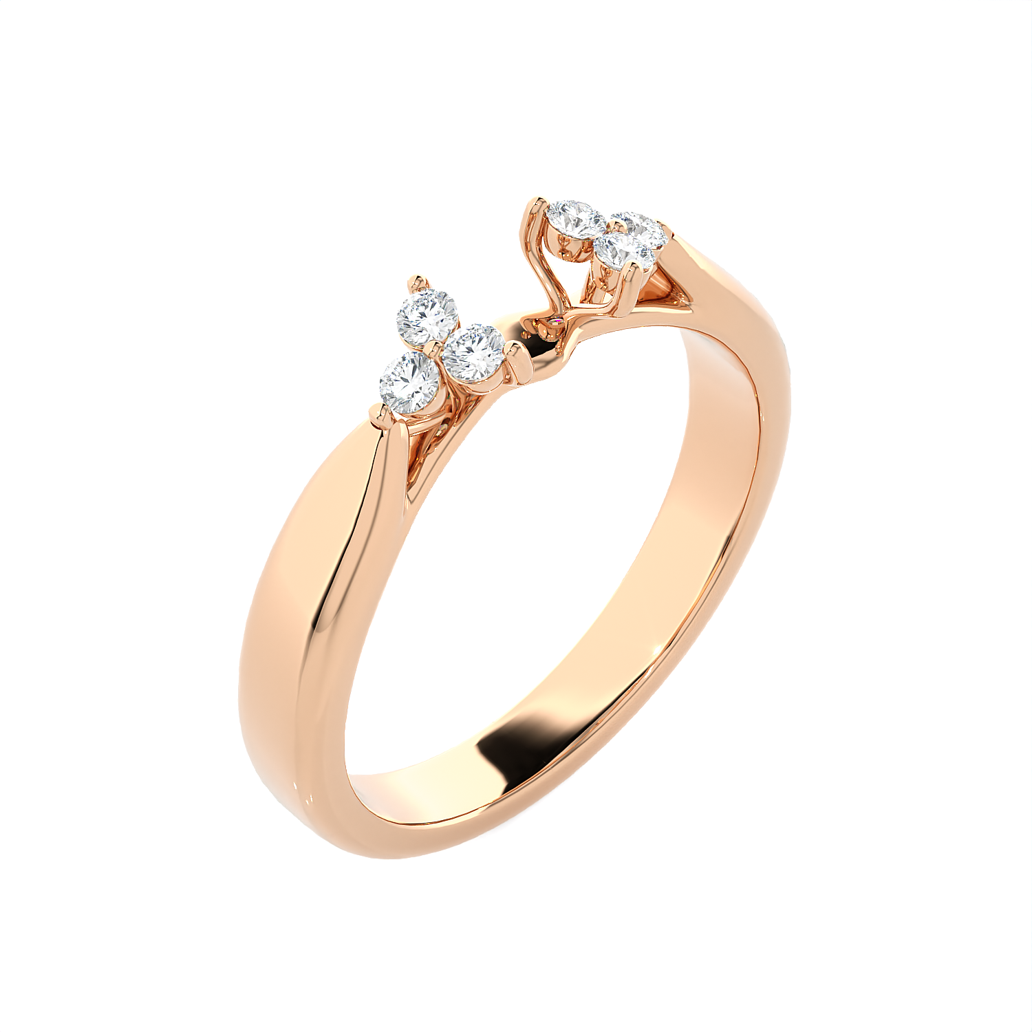 5/8 ctw Round Lab Grown Diamond Side Stone Engagement Ring