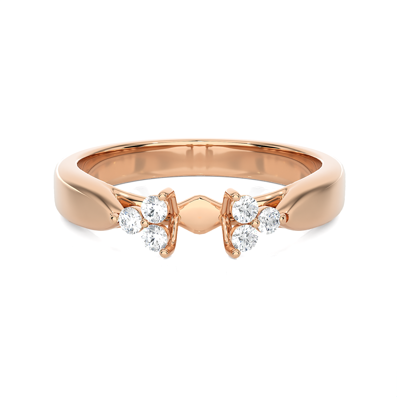 5/8 ctw Round Lab Grown Diamond Side Stone Engagement Ring