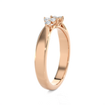 5/8 ctw Round Lab Grown Diamond Side Stone Engagement Ring