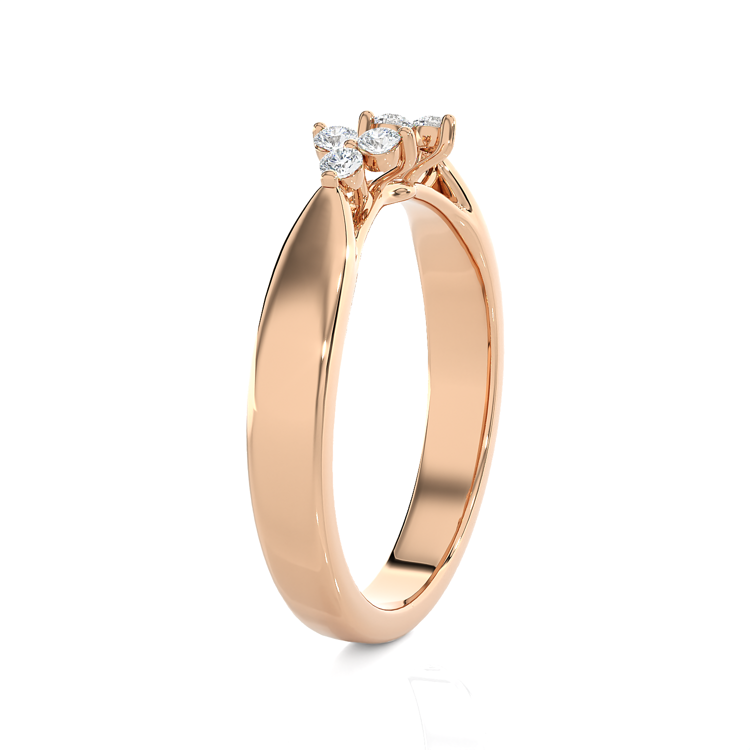 5/8 ctw Round Lab Grown Diamond Side Stone Engagement Ring